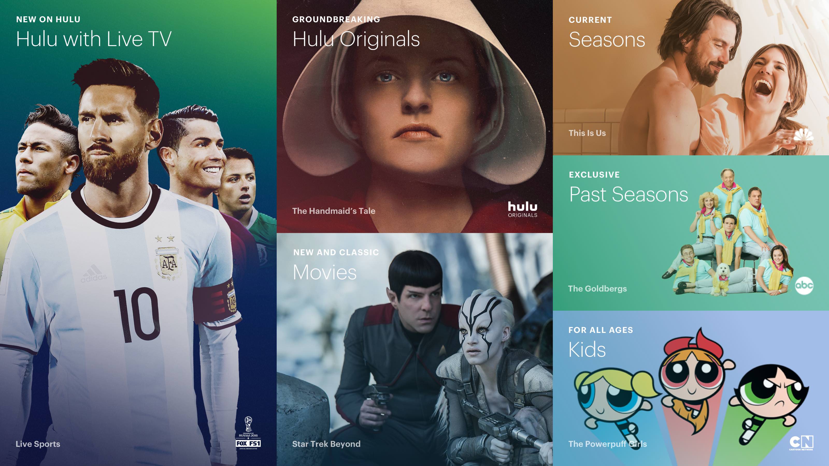 Hulu Live TV, The Handmaid's Tale, This Is Us, The Goldbergs, Star Trek Beyond